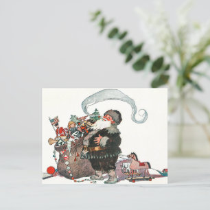 Cartão Postal De Festividades Papais noeis de Natal