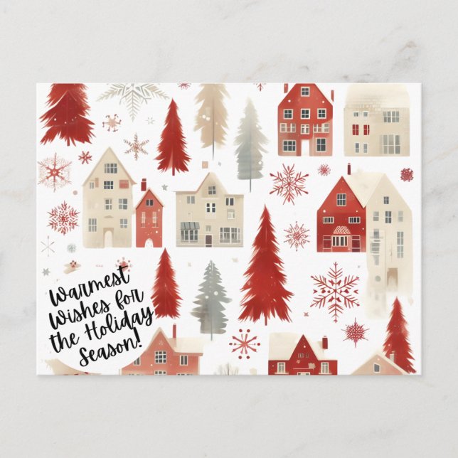 Cartão Postal De Festividades Papais noeis de natal (Frente)