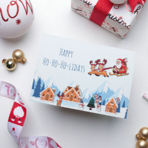 Cartão Postal De Festividades Papais noeis de Natal Feliz, Natal