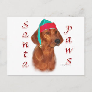 Cartão Postal De Festividades Papais noeis do Red bone Coonhound