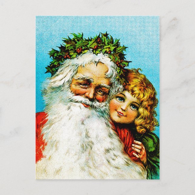 Cartão Postal De Festividades Papais noeis e eu (Frente)