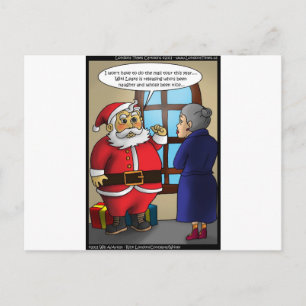 Cartão Postal De Festividades Papais noeis e Wiki vazam informações engraçada