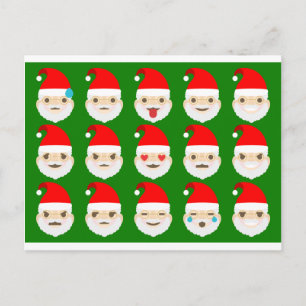 Cartão Postal De Festividades papais noeis emoji emoticons