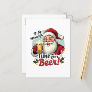Cartão Postal De Festividades Papais noeis engraçados do Natal