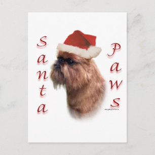 Cartão Postal De Festividades Papais noeis Griffon em Bruxelas