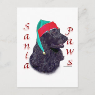 Cartão Postal De Festividades Papais noeis Ingleses do Cocker Spaniel (preto)