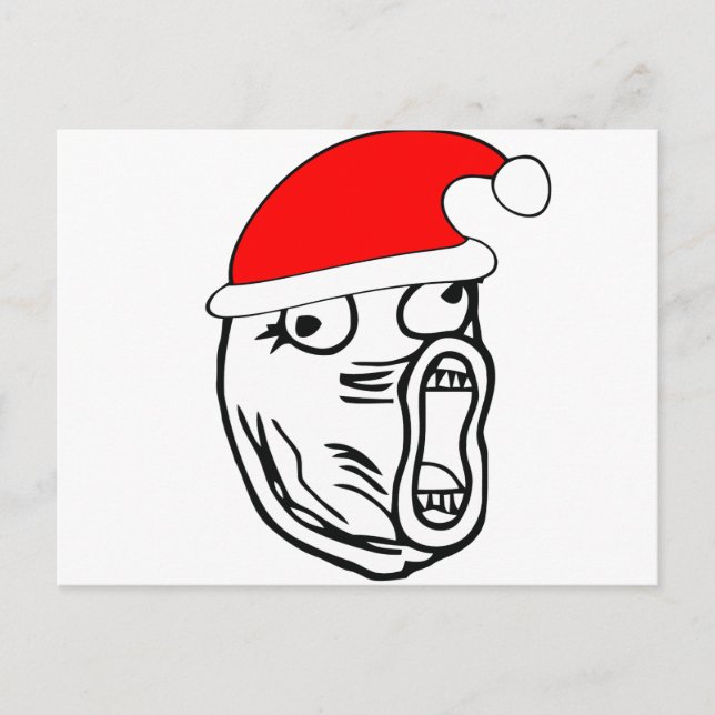 Cartão Postal De Festividades PAPAIS NOEIS LOL - meme de Internet do xmas (Frente)