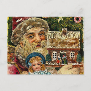 Cartão Postal De Festividades Papais noeis mágicos