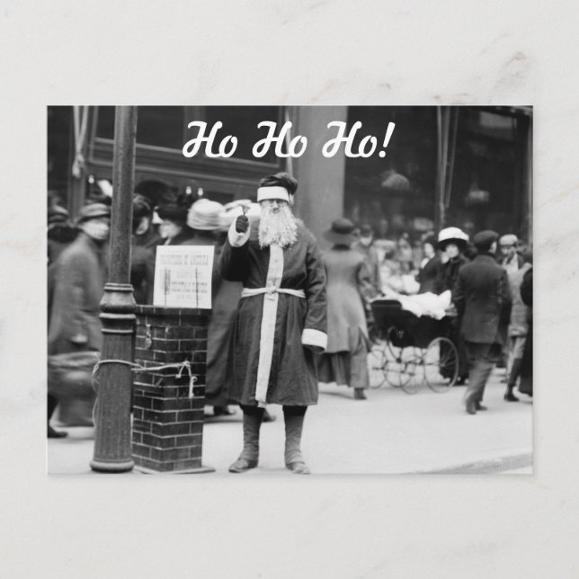 Cartão Postal De Festividades Papais noeis magros, início dos anos 1900 (Frente)