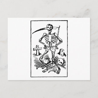 Cartão Postal De Festividades Papais noeis Muerte, mexicano Grim Reaper c. iníci