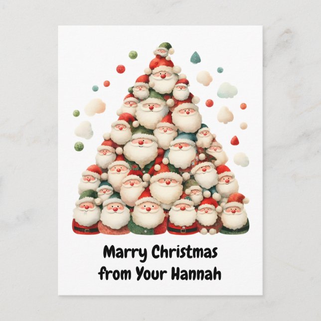 Cartão Postal De Festividades papais noeis Natal (Frente)