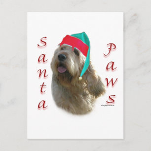 Cartão Postal De Festividades Papais noeis Otterhound Paws