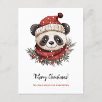 Papais noeis Rustic Panda Feliz Natal