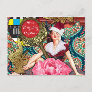 Cartão Postal De Festividades Papais noeis Vintage Retro Xmas