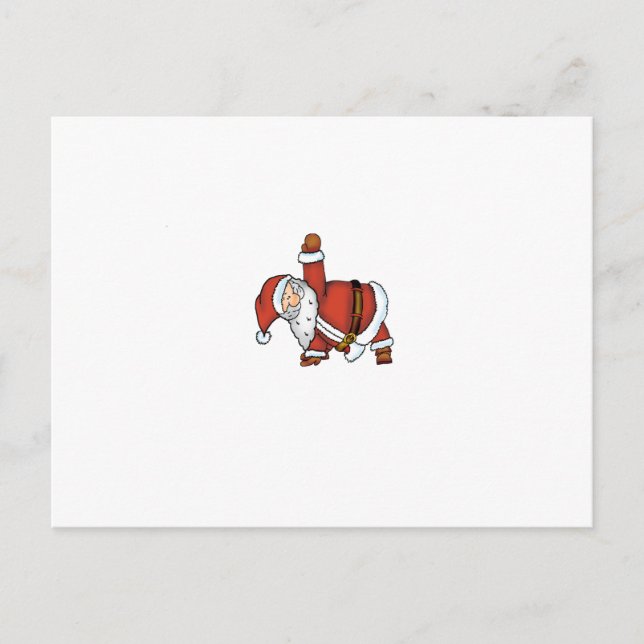 Cartão Postal De Festividades Papais noeis Yoga - Design de Natal com Papais noe (Frente)