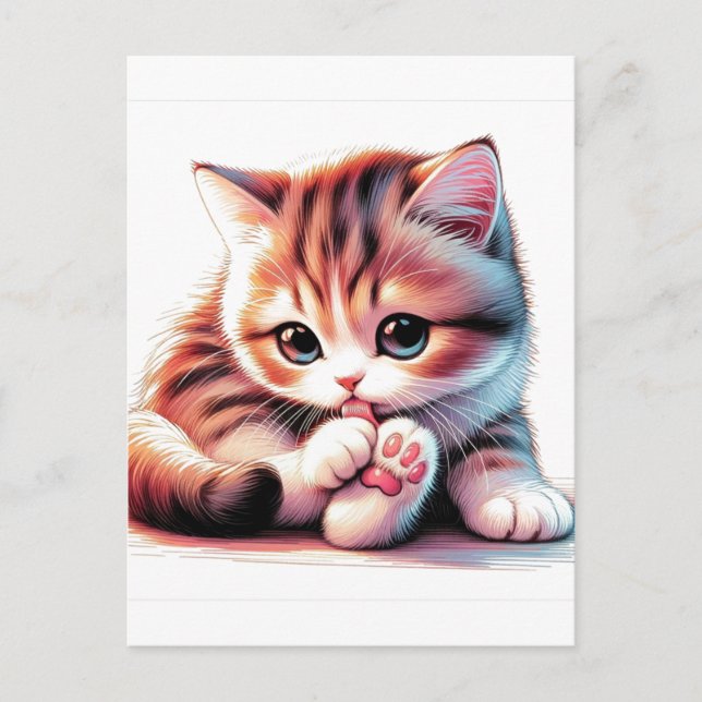 Cartão Postal De Festividades Papel de Carteira de Halloween de Gato Negro Spook (Frente)