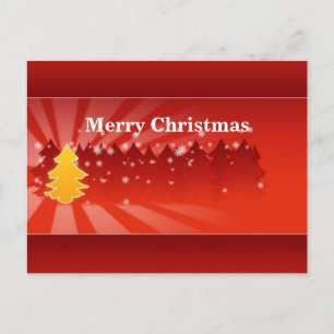 Cartão Postal De Festividades Papelão Vermelho das Árvores de Natal