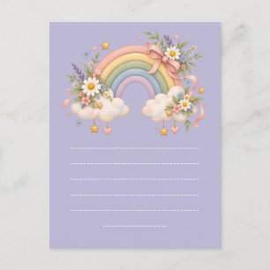 Cartão Postal De Festividades Papelaria Arco-íris Pastel