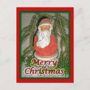 Cartão Postal De Festividades Papier Mache Papais noeis de Natal Correspondentes