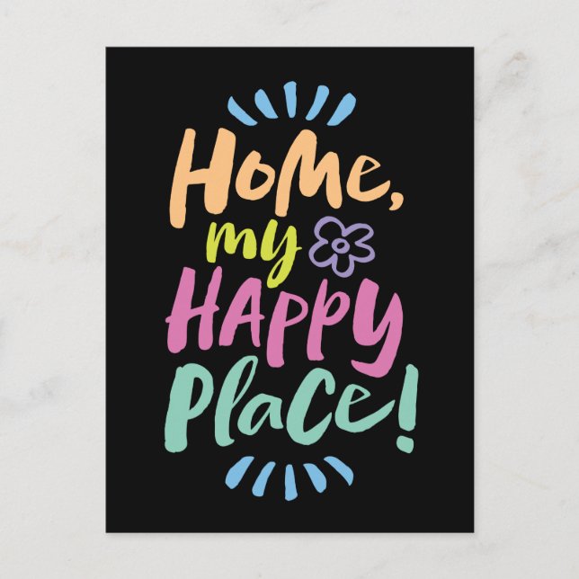 Cartão Postal De Festividades Para casa, meu Lugar Feliz! Cozy Homebody - Letter (Frente)