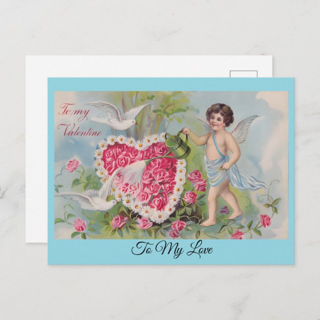 Cartão Postal De Festividades Para Meu Valentim Personalizado (Frente/Verso)