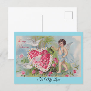 Cartão Postal De Festividades Para o Meu Valentim Personalizado