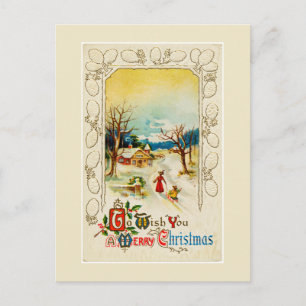 Cartão Postal De Festividades Para Te Desejar Um Cartão De Natal Feliz