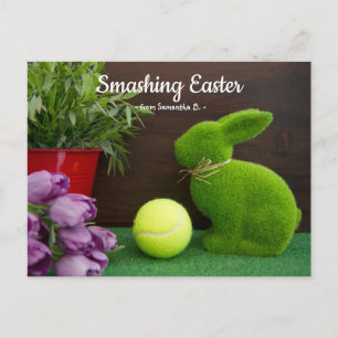 Cartão Postal De Festividades Para tenista fofo Grassroots & Groundstrokes
