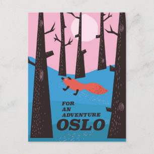 Cartão Postal De Festividades Para Uma Aventura Oslo