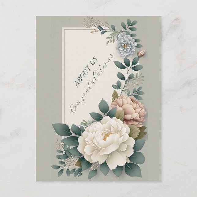 Cartão Postal De Festividades Parabéns sobre nós (Frente)