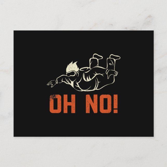 Cartão Postal De Festividades Paraquedas Engraçado (Frente)