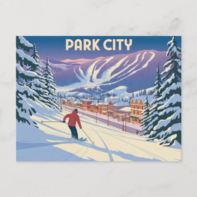 Cartão Postal De Festividades Park City Utah (Frente)
