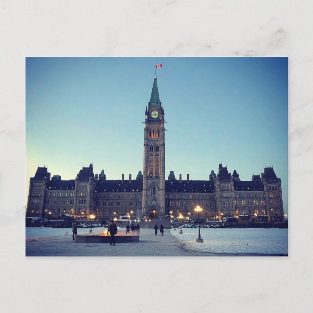 Cartão Postal De Festividades Parlamento Europeu: um dia frio e difícil (Frente)