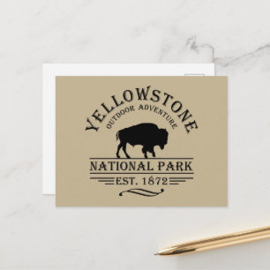 Cartão Postal De Festividades parque nacional de yellowstone