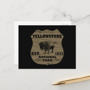 Cartão Postal De Festividades parque nacional de yellowstone