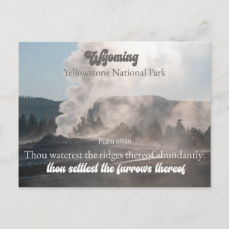 Cartão Postal De Festividades Parque Nacional de Yellowstone Wyoming Salmo 65:10