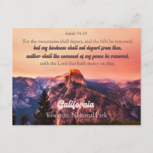Cartão Postal De Festividades Parque Nacional de Yosemite Califórnia Isaías 54:1