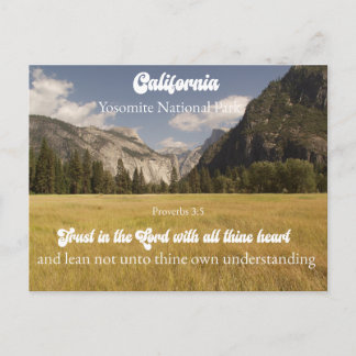 Cartão Postal De Festividades Parque Nacional de Yosemite Califórnia Provérbios 
