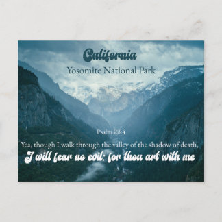 Cartão Postal De Festividades Parque Nacional de Yosemite Califórnia Salmo 23:4