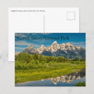 Cartão Postal De Festividades Parque Nacional Schwabacher Landing Grand Teton