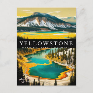 CARTÃO POSTAL DE FESTIVIDADES PARQUE NACIONAL YELLOWSTONE