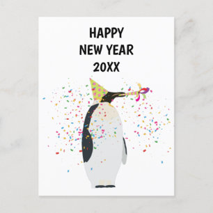 Cartão Postal De Festividades Partilha de pinguins - Cartão de Anos novos de Fér