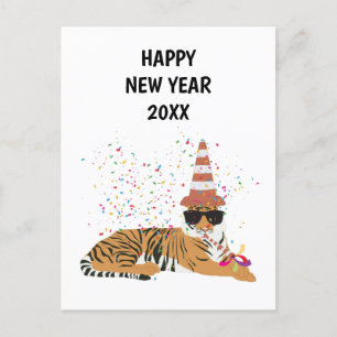 Cartão Postal De Festividades Partilha por Tigre - Cartão de Anos novos de Fér