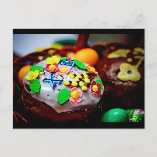 Cartão Postal De Festividades Páscoa (Frente)