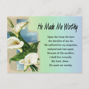 Cartão Postal De Festividades Páscoa Christian Ele Me Fez Valer