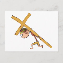 Cartão Postal De Festividades Páscoa Cross