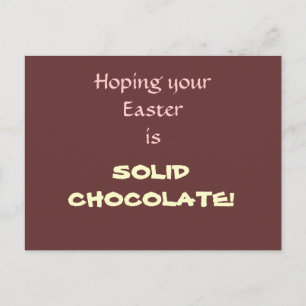 Cartão Postal De Festividades Páscoa de chocolate sólido