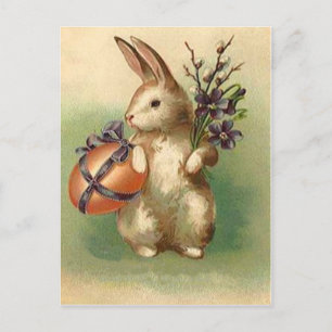 Cartão Postal De Festividades Páscoa de Flores de Ovos de Páscoa na Páscoa de