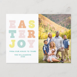 Cartão Postal De Festividades Páscoa de Fotografia da Família Tipográfica Modern