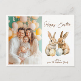 Cartão Postal De Festividades Páscoa de óvulo-espinho 🐇 personalizável